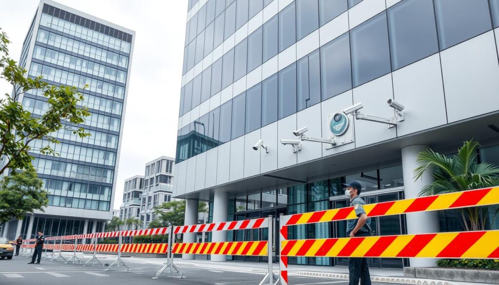 Gedung perkantoran dengan sistem keamanan Jasa Security Jakarta